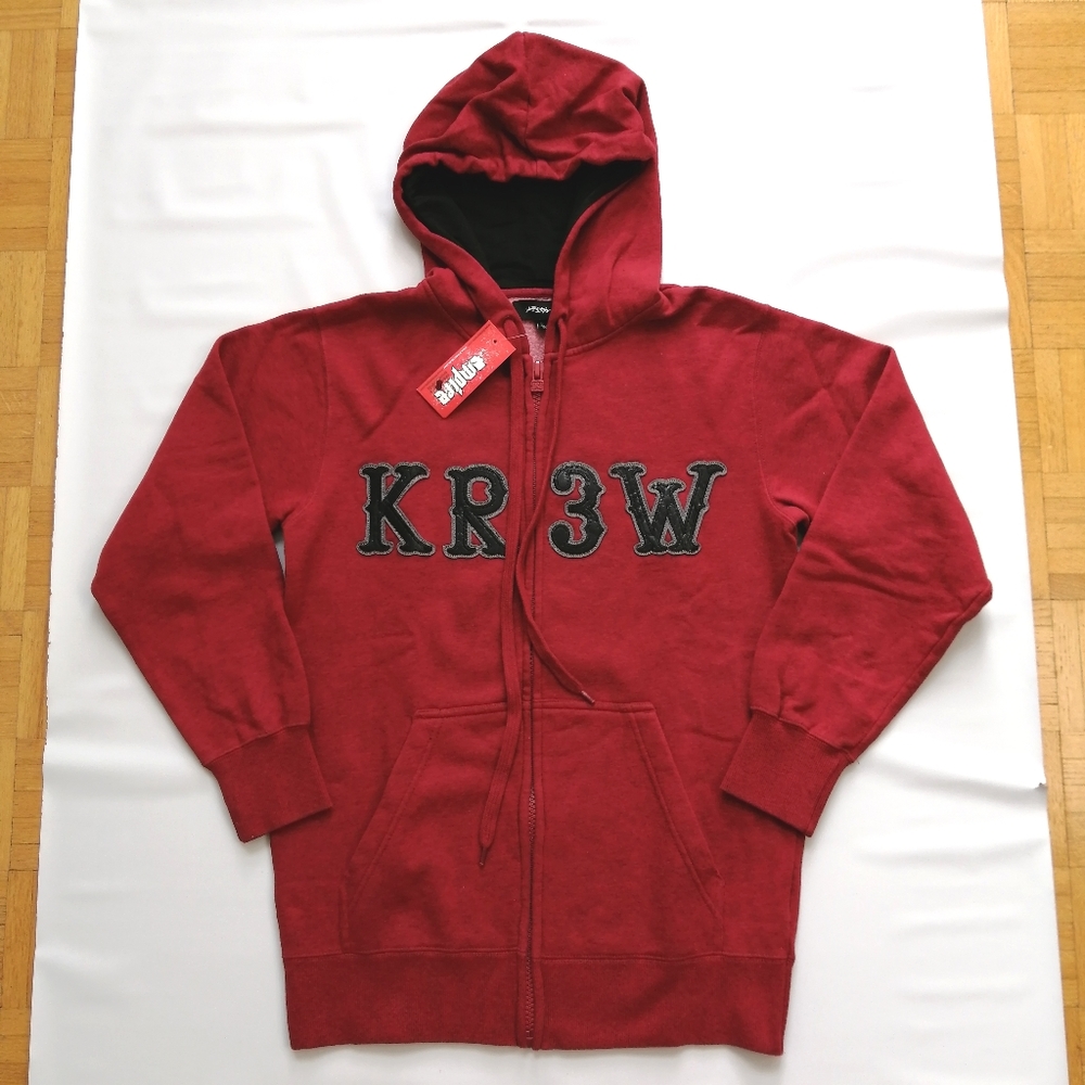 Krew Y2K Red Hoodie Small NWT